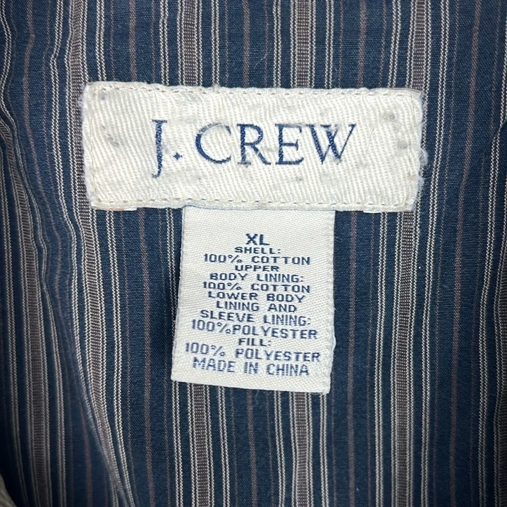 J Crew Men's XL canvas & corduroy cotton quilted lining chore/ barn coat